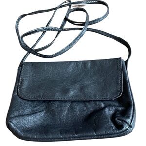 Leather Crossbody Bag Mini Size Motorcyle Shoulder Travel pack Snap Close Purse